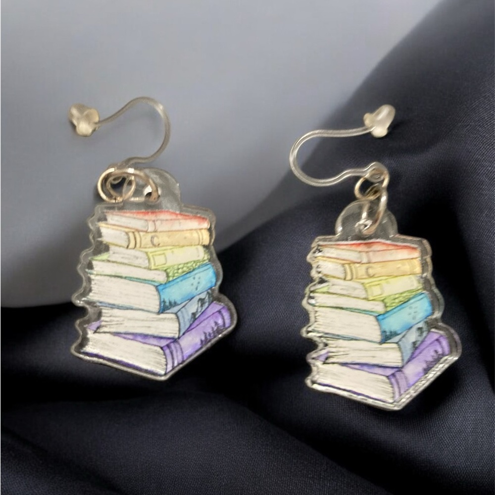 Book Lover's Stack Earrings